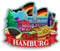 Quwsne Kühlschrankmagnet, Hamburg, Deutschland, Kühlschrankmagnet, Stadt, Reise, Souvenirs, Touristengeschenke, 3D, klassische Sehenswürdigkeiten, handgefertigt, Handwerk, Heimdekoration -1174