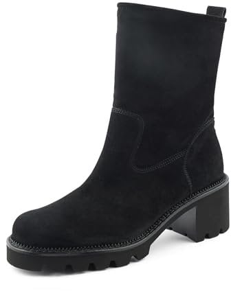 Paul Green Damen Stiefelette, Frauen Klassische Stiefeletten,reißverschluss,Bootee,Booties,halbstiefel,Kurzstiefel,Schwarz (Black),39 EU / 6 UK