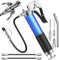 10tlg Fettpresse Set,8000 PSI Hochleistungs Fettpresse mit Pistolengriff und Schnellverschlusskupplung,14oz Ladung,verstärkter Verbinder(Blue)