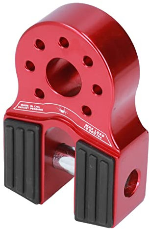 MUNEFE Soporte De Gancho De Remolque Plano Con Grillete De Cabrestante, Soporte De Grillete De Cabrestante, Montura Plana Para Grúa Con Grillete para UTV, SUV y camionetas (Rojo 16000lb)