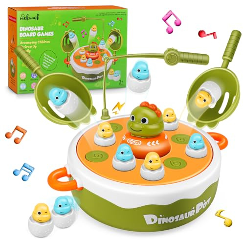 nicknack Angelspiel Fische Angeln Spiele Spielzeug ab 3 4 5 Jahre, Dinosaurier Brettspiel Kinderspielzeug 4 in 1 Magnetspiel Geschenk für Junge und Mädche