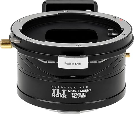 Fotodiox Pro TLT ROKR - Tilt/Shift Lens Mount Adapter Compatible with Mamiya 645 (M645) Lens to L-Mount Alliance Mirrorless Cameras