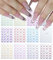 Bkemkri Francese Adesivi Unghie Nails Art, 12 Fogli Adesivi Per Unghie Sfumati French Manicure Stickers Unghie Autoadesivi, Decorazioni Unghie Nails Art per Unghie Donna Ragazze Manicure Nail Stickers