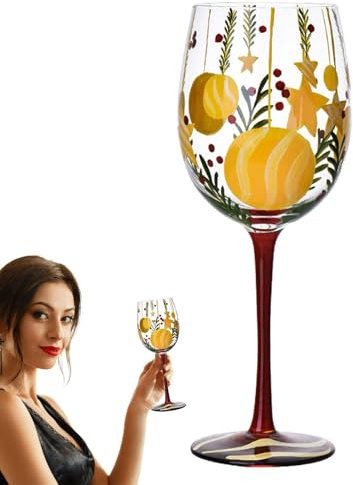Hugsweet Santa Glassware - Christmas Wine Glasses, Tree Drinking Glasses for Family & Friends