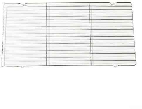 Zilimontt Parrilla de barbacoa de camping, red cuadrada de acero inoxidable, 30 x 20,5 cm, 41 x 20,5 cm, para hornear carbón, asar al aire libre, camping, picnic y cocina de fiesta (L)