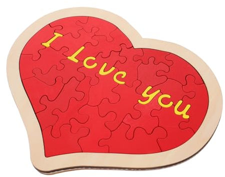 HOOTNEE Unique 'i Love You' Jigsaw Puzzle Wooden Heart Shape for Boyfriend's Presents