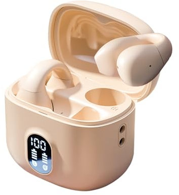 Open Ear Kopfhörer kabellos Bluetooth Sport Clip on Wireless Ohrclip Ohrclip-Bluetooth-Headset Air Bone Conduction Headphones Earphones Luftleitung Knochenschall Kopfhörer für Joggen Laufen Radfahren