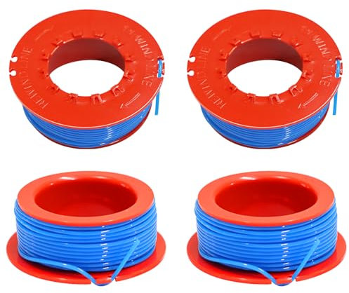 Uchidodo Bobina de desbrozadora para desbrozadoras Flymo, línea de 4 piezas