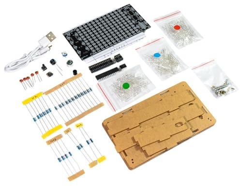 Gvvsjgdbis DIY Soldering Kit Spectrum USB Mini Electronic Display Sound Activated Home Stereo Speaker DIY Kit for Leaning Soldering