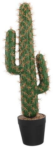 BATHVEVE Cactus Artificiale in Vaso Con Design Realistico Piante Grasse Decorative Per Interni Per Ufficio Bagno e Decorazioni Domestiche Senza Manutenzione e Allergeni Materiale Plasticoso