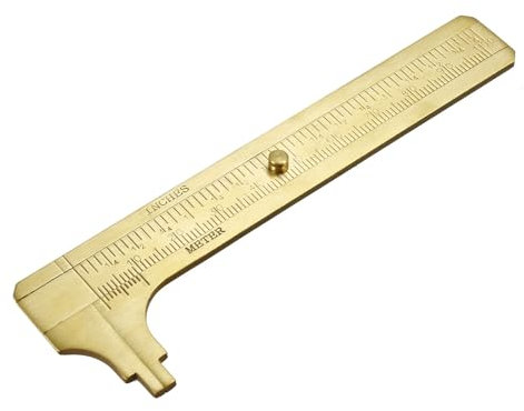 Pieds à Coulisse Vernier, Mini Pieds à Coulisse en Laiton, Pied à Coulisse Analogique, Pied à Coulisse en Laiton, Outil de Mesure Double échelle, Échelle de vernier (Double échelle 100 mm)