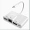 LUIRSAY Adaptateur HDMI 4 en 1 Lightning vers USB/Ethernet/HDMI/Chargement Compatible avec iPhone 14/12/13/11/XS/XR/X/8/7/i-Pad