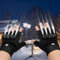 Sutowe Pair LED Flashlight Gloves Hands Free Lighted Half Finger Gloves with 8 LEDs for Men Fishing Running Camping Hiking Repairing