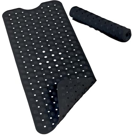Relaxdays Bathtub Mat, Extra Large Size with Suction Cups, Washable, 97 x 39 cm