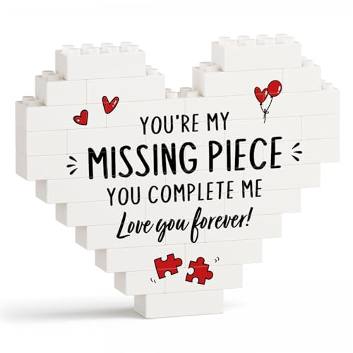 I Love You Gifts for Him, Her, Girlfriend, Boyfriend, Blocks Puzzle Plaque | Anniversary Birthday Valentine Present for Wife, Husband, Fiance, Romantic I Love You Plaque