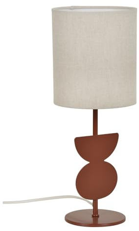 Corep Lampe de chevet métal et tissu ETHNIKA H39cm. (Terracotta)