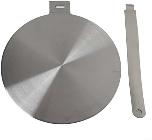 Plaque diffuseur de chaleur en acier inoxydable pour plaques de cuisson à induction, améliore la répartition homogène de la chaleur pour une cuisson efficace et protège les ustensiles de cuisine sur