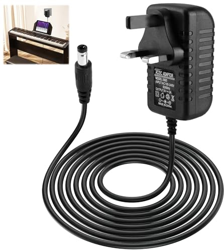 9V Power Cable for Rockjam Keyboard, 9V DC Power Supply Charger Compatible with RockJam RJ5061 RJ-549 RJ-654 RJ361 RJ-561 RJ-761 RJ-661 and for Reebok Exercise Bike GB50 GB40s