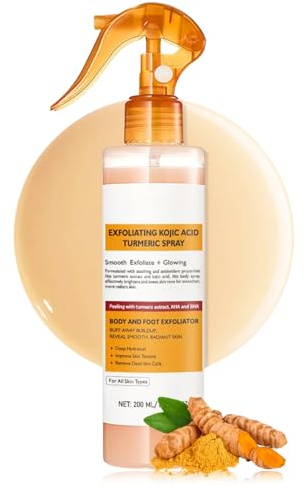 Pure Skin Peel Shot - Peel Shot Kojic Acid Turmeric Spray – Kurkuma Kojisäure Peeling Spray mit AHA & BHA - Mitesserentferner Porenreiniger Peeling Gesicht & Körper - Glow Kurkuma Shot