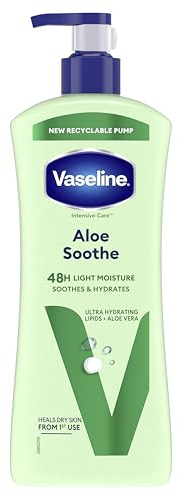 Vaseline Intensive Care Aloe Soothe Body Lotion with ultra-hydrating lipids and aloe vera moisturiser for dehydrated skin 600 ml
