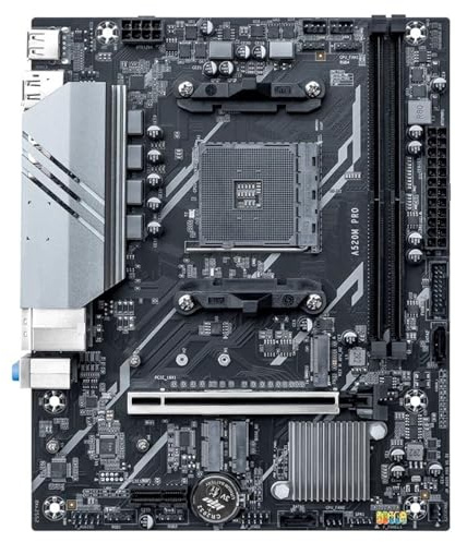 Scheda madre Fit For JGINYUE A520M PRO M-ATX AM4 for CPU AMD Ryzen5000 Series EXPO DDR4 RAM 5500/5600/5700GT ARGB