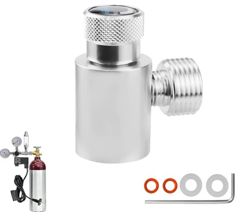Menibeuty Adapter für CO2 Flasche, Quick Connect Adapter TR21.4 zu W21.8 CO2 Zylinderadapter, Adapterr Quick Connect Kompatibel mit SodaStream Systemen und Heimbrau Bier Fässern