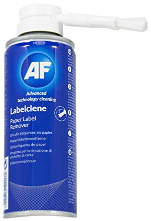 AF Labelclene Label and Sticky Stuff Remover Spray with Brush - Dissolves and Removes Sticky Label & Tape Glue Adhesives, Scuff Marks & Wax , 200ml