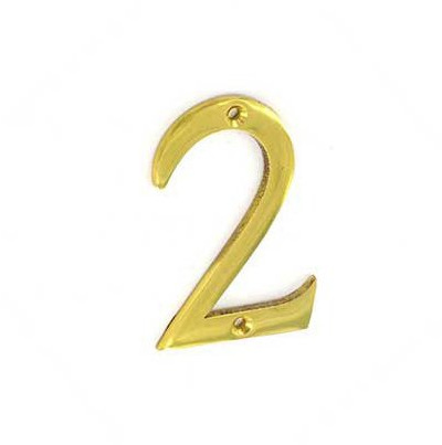 SEC 75MM Brass Numeral 2 S2502