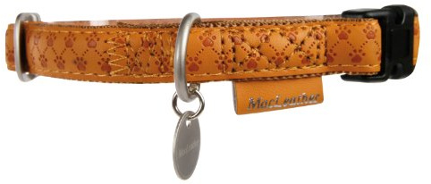 marque+generique Halskette Mac Leather gelb Halsumfang 27/40 cm x Breite. 15 mm für Hunde