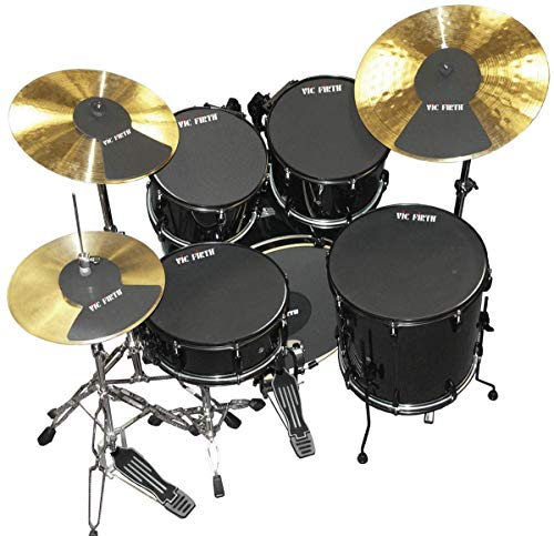 Vic FIrth - Práctica silenciosa - Kit de Silenciador para tambores - Tamaños de diámetro: 10”, 12”, 14”, 16, 22, HiHat and Platillos (x2)