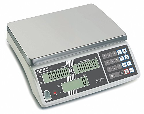KERN Zählwaage - Einsteigermodell ins Profi-Zählen, 6 kg Wägebereich, 2 g Ablesbarkeit, 2 g Reproduzierbarkeit, 4 g Linearität