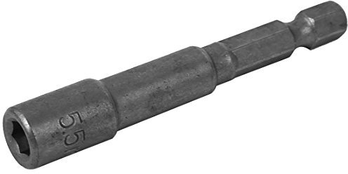 sourcing map Hex Shank 5.5mm Metal Magnetic Socket Nut Driver Gray 65mm Length