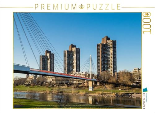 CALVENDO Puzzle Mannheim - Nördliche Neckarbebauung | 1000 Teile Lege-Größe 64 x 48 cm Foto-Puzzle für glückliche Stunden