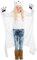 Fin Fun Snowcap Polar Bear Wearable Hooded Blanket by Wild Things