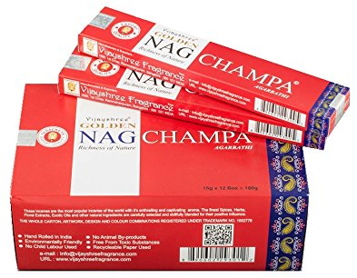 Pamai Pai® 180g Golden Nag Champa Rot Räucherstäbchen Räucherwerk