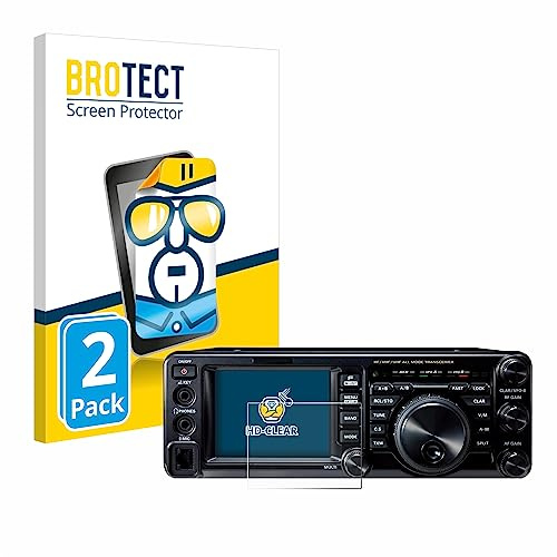 BROTECT Schutzfolie für Yaesu FT-991A | 2 Stück Transparenter Displayschutz Made in Germany Klare Displayschutz-Folie Clear Einfache Montage Case-Friendly