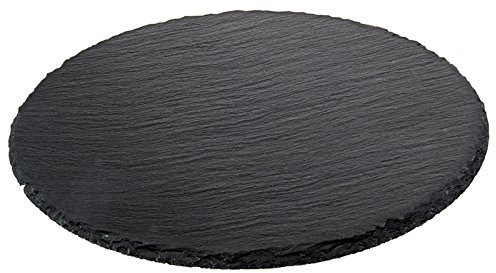 ILSA Vassoio in ardesia naturale, rotondo, diametro 26 cm