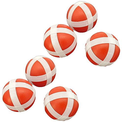 Land-Haus-Shop® Klettscheibe Klett Wurf Ziel Scheibe Spiel Wurfspiel Zielscheibe Sicherheitsscheibe Bälle 1 von 4 (6 Stück Klett Ersatzbälle)