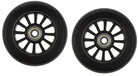 2 Rollen Set 100mm, Schwarz
