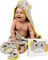 JM Bambus-Kapuzenhandtuch Baby – Premium-Baby-Starterset für Neugeborene, Baby-Starterset, Baby-Handtuchkapuze, 100 % Bio-Bambus, 88,9 x 88,9 cm, Geschenkbox und Waschlappen, ultraweich, - Elefant