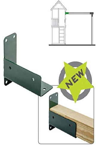 Gartenwelt Riegelsberger Wandverbinder Universal für Schaukelbalken 70-125 mm aus Stahl grün pulverbeschichtet Schaukelanbau