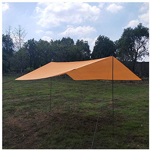 YOUCAI Sonnensegel Wasserdicht Rechteckig Sonnenschutz Strandzelt Trekking Tarp Zeltplane Regenschutz für Ourdoor Camping Hängematte Orange 300x295CM