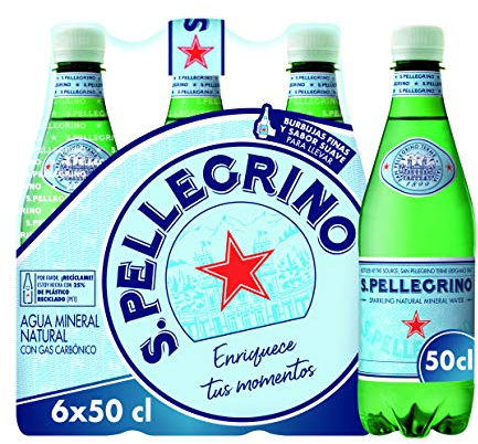 San Pellegrino - Acqua minerale naturale con gas, 6 x 50 cl