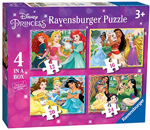 Ravensburger Disney Prinzessinnen-Puzzle, 10,2 cm (12, 16, 20, 24 Teile) für Kinder ab 3 Jahren