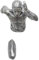 Pevfeciy Kreativer Klettermann Athlet Skulptur Craft Anhänger Wand Statue Wohnzimmer-Wand-Deko Dekofigur aus Kunstharz und Metall, zum Aufhängen,Wandkunst, tolle Geschenkidee,Silber,D