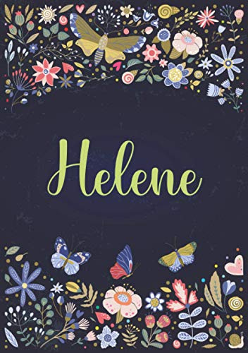 Helene: Notizbuch A5 | Personalisierter vorname Helene | Geburtstagsgeschenk für Frau, Mutter, Schwester, Tochter | Design: Garten | 120 Seiten liniert, Kleinformat A5 (14,8 x 21 cm)