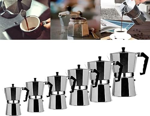 WY8 TOP MOKA Italian Coffee Pot Maker Filter Stove Top Mocha Espresso Coffee Pot all size (600ML 12CUP)