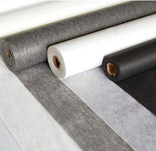 1 metro de tela fusible para plancha, color blanco y negro, peso medio, ligero, 100 cm de ancho