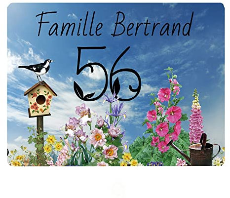 creosoleil plaque boite aux lettres personnalisable numero adresse à personnaliser motif