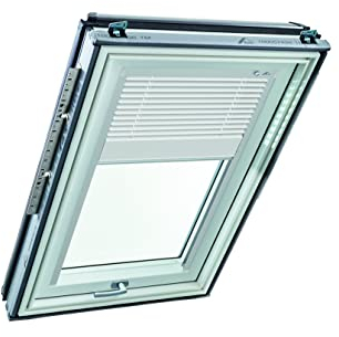 Roto Original Jalousette ZJA Dachfenster - Führungsschiene Silber - Jalousie für Baureihe Designo R6/R8, i8 und Classic K 64/84 - Größe 074/118 | 07/11 - Stofffarbe Weiß
